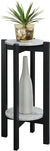 Oakestry Newport Deluxe Plant Stand, Faux Cement / Black