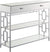 Oakestry Town Square 1-Drawer Console Table with Shelves, Mirror/Glass/Chrome