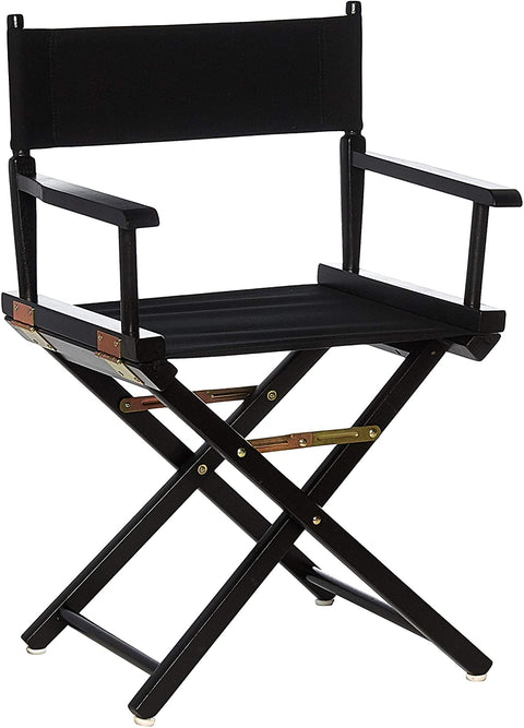 18 Directors Chair Black Frame-Black Canvas