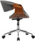 Oakestry Geneva Office Chair in Grey Faux Leather and Chrome Finish
