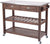 Oakestry Wood &amp; Stainless Steel Drop Leaf Kitchen Cart, One Size, Barnwood Wire-Brushed