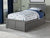 Oakestry Madison Platform Bed with Matching Foot Board and Twin Size Urban Trundle, Twin, Grey
