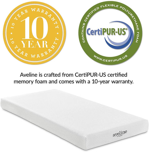 Oakestry Aveline 6&#34; Gel Infused Memory Twin Mattress With CertiPUR-US Certified Foam, None