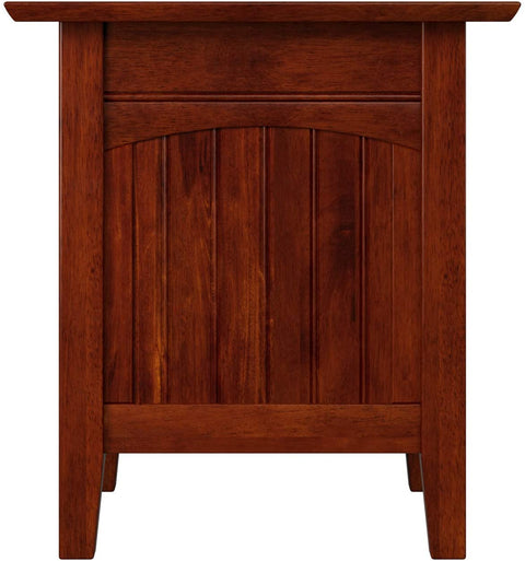 Oakestry Nantucket End Table with Charging Station, Walnut