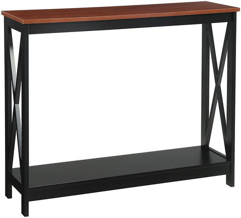 Oakestry Oxford Console Table, Cherry/Black