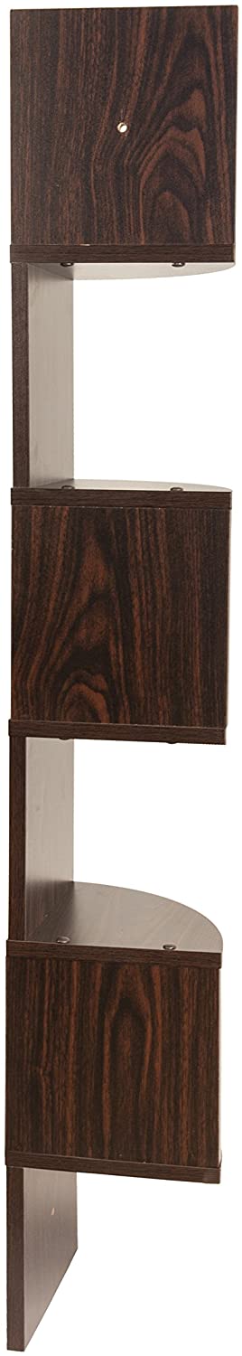 Oakestry Decorative Floating Shelf Units, Rustic Shelf Organizer for Home Furnishings, 5 Tier Corner Shelf, Great for Living Room, Kitchen, Office, and More (Walnut)