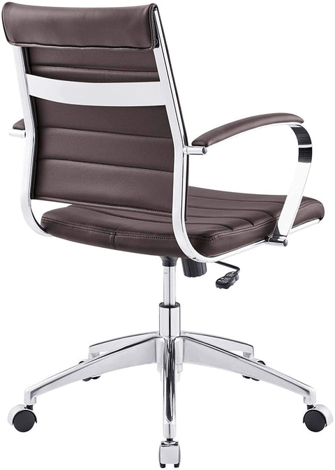 Oakestry Jive Office Chair, Mid Back, Brown
