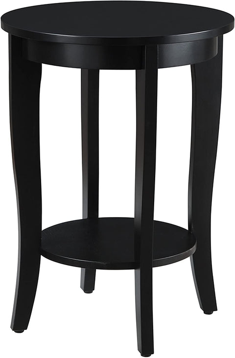 Oakestry American Heritage Round End Table, Black