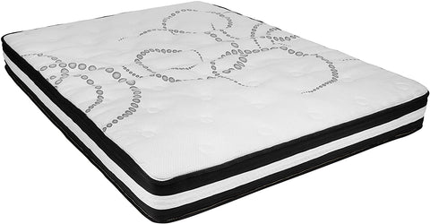 Oakestry Capri Comfortable Sleep 10 Inch CertiPUR-US Certified Hybrid Pocket Spring Mattress, Queen Mattress in a Box