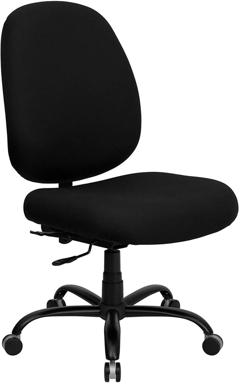 Oakestry HERCULES Series Big &amp; Tall 400 lb. Rated Black Fabric Executive Swivel Ergonomic Office Chair with Adjustable Back