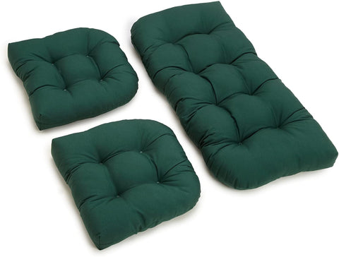 Oakestry Twill Settee Group Cushions, Forest Green, Set of 3
