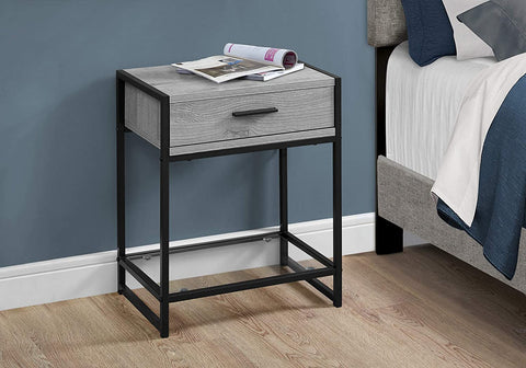Oakestry I Accent, END Table, Night Stand, GREY