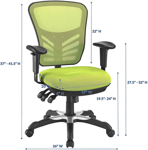 Oakestry Articulate Ergonomic Mesh Office Chair in Green