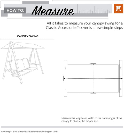 Oakestry Veranda Water-Resistant 78 Inch Canopy Swing Cover