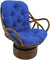 Oakestry Solid Twill Swivel Rocker Chair Cushion, 48&#34; x 24&#34;, Royal Blue