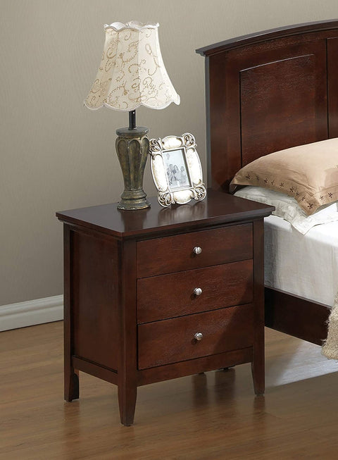 Oakestry Hammond Smoked Gray Fully Assembled Wood 3 Drawer Bedroom Furniture Nightstand 26" H x 24" W x 18" D