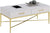 Oakestry Ashley Coffee Table, White Scallop/Gold