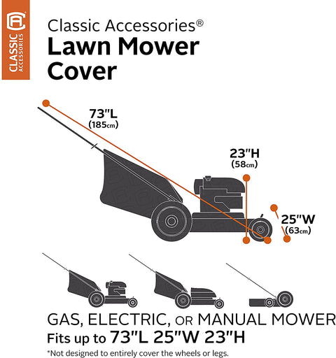 Oakestry Walk Behind Lawn Mower Cover For Greenworks 18-Inch Mowers