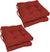 Oakestry Solid Twill Square Tufted Chair Cushions (Set of 4), 16&#34;, Ruby Red