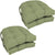 Oakestry Solid Twill U-Shaped Tufted Chair Cushions (Set of 4), 16&#34;, Sage