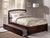 Oakestry Richmond Platform Bed with Flat Panel Footboard and Turbo Charger with Twin Size Urban Trundle, Full, Walnut