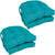 Oakestry Solid Twill U-Shaped Tufted Chair Cushions (Set of 4), 16&#34;, Aqua Blue