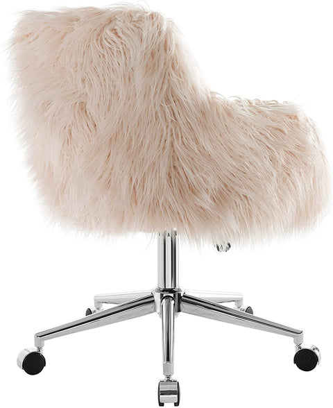 Oakestry Fiona Chrome Base Office Chair, 23.5&#34;W x 22&#34;D x 31-35&#34;H
