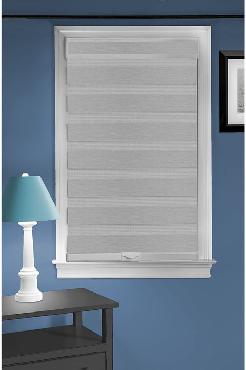 Oakestry CC3272WH02 Cordless Celestial Sheer Double Layered Shade, 32 by 72&#34;, White