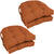 Oakestry Solid Twill U-Shaped Tufted Chair Cushions (Set of 4), 16&#34;, Spice