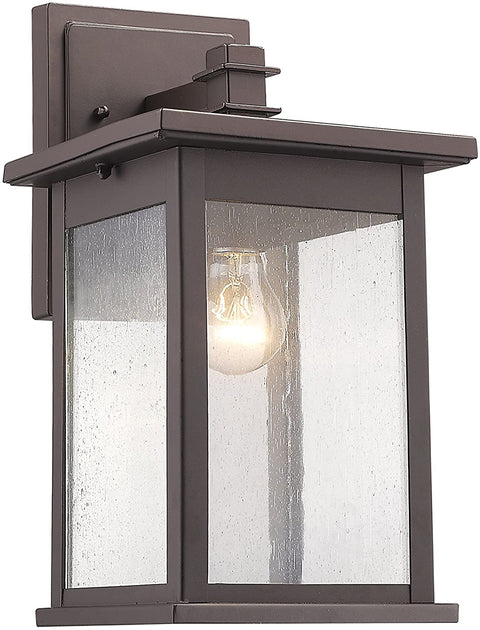 Oakestry Tristan Transitional 1 Light Rubbed Bronze Outdoor Wall Sconce 14&#34; Height