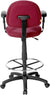 Oakestry Ergonomic Works Drafting Chair with Adjustable Arms in Burgundy
