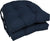 Oakestry Solid Twill U-Shaped Tufted Chair Cushions (Set of 2), 16&#34;, Navy