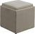 Oakestry Designs4Comfort Park Avenue Single Ottoman with Stool, Soft Beige Fabric