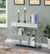 Oakestry Town Square 1-Drawer Console Table with Shelves, Mirror/Glass/Chrome