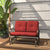 Oakestry Finefind Patio Glider Bench Outdoor Cushioned 2 Person Swing Loveseat Rocking Seating Patio Swing Rocker Lounge Glider Chair, Brick Red