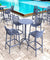 Oakestry Octopus Round Patio Pub Table in Dark Gray, Commercial Grade