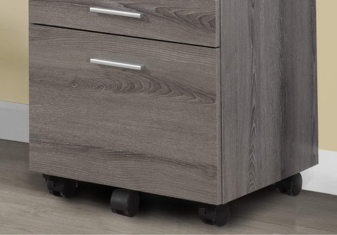 Oakestry 3 Drawer File Cabinet - Filing Cabinet (Dark Taupe)