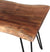 Oakestry Hairpin Natural Live Edge Wood with Metal 36&#34; Bench
