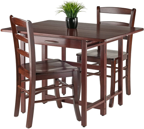 Oakestry Taylor 3-PC Set Drop Leaf Table W/Ladder Back Chair