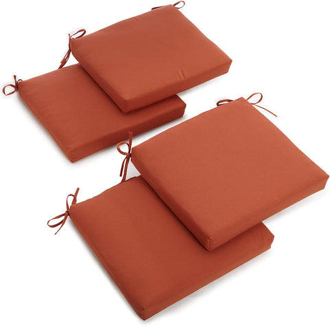 Oakestry Twill 19-Inch by 20-Inch by 3-1/2-Inch Zippered Cushions, Spice, Set of 4