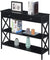 Oakestry Tucson 1-Drawer Console Table with Shelves, Black/Black