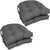 Oakestry Solid Twill U-Shaped Tufted Chair Cushions (Set of 4), 16&#34;, Steel Grey