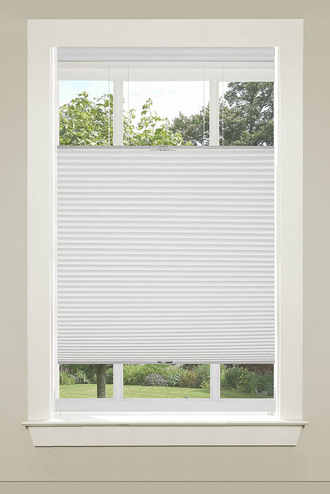 Oakestry, White, Cordless Honeycomb Cellular Pleated Window Shade, 34&#34; X 64&#34;, 34 X 64