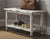Oakestry Rustic Cottage Bench with 1 Shelf, White Antique
