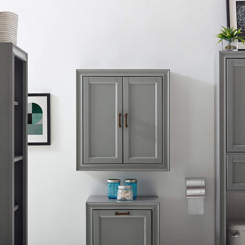 Oakestry Tara Bathroom Wall Cabinet, Vintage Gray