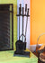 Oakestry Westminster 5-piece Fireplace Tool Set, Black