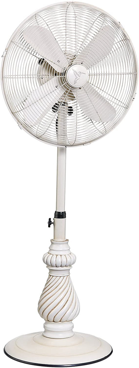 Oakestry Adjustable Height Oscillating Outdoor Pedestal Fan, 18 In, Nautica