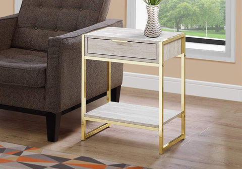 Oakestry I Accent, END Table, Night Stand, BEIGE