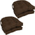 Oakestry Solid Twill U-Shaped Tufted Chair Cushions (Set of 4), 16&#34;, Chocolate