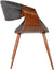 Oakestry Butterfly Dining Chair in Charcoal Fabric and Walnut Wood Finish